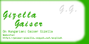 gizella gaiser business card